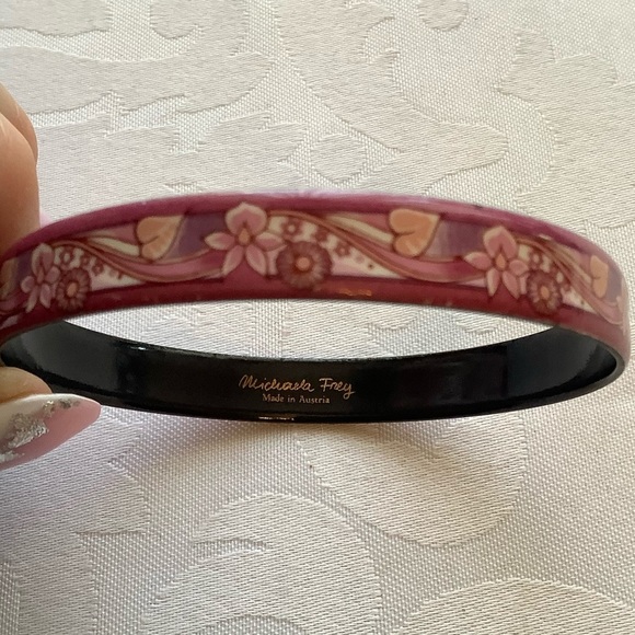 Vintage Michaela Frey Pink Enamel Bracelet - Picture 5 of 8